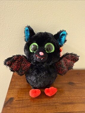 TY Beanie Boos Ophelia The Halloween Bat Green Glitter Eyes New With Tag 2023 6”